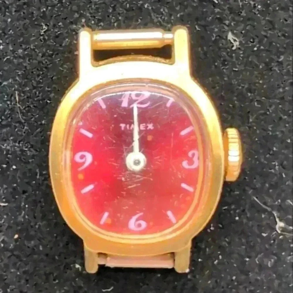 Ladies Timex Red Face Vintage Estate Watch